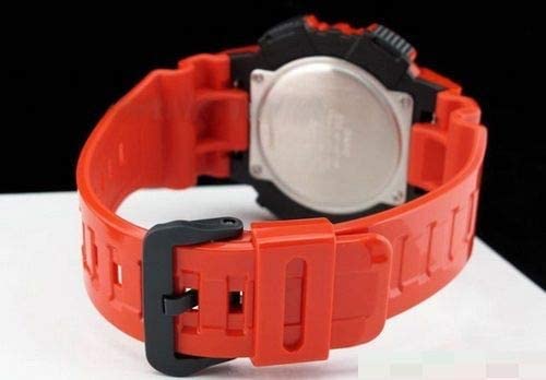 Casio Men's AQ-S800W-4BVCF Solar-Power Red Resin Watch - 3alababak