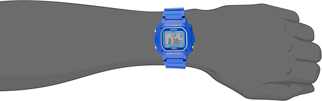 Casio Unisex F-108WH-2ACF Big Square Digital Display Quartz Blue Watch - 3alababak