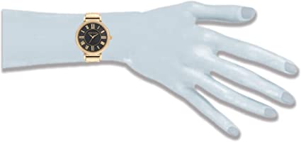 Anne Klein Women's AK/2158BKBG Gold/Black Bracelet Watch - 3alababak