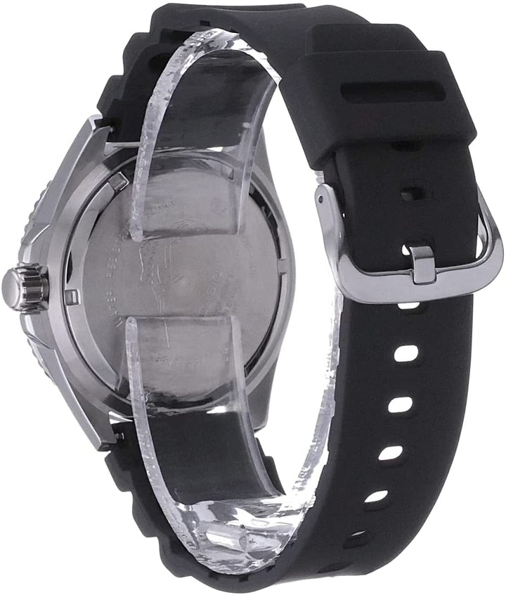 Casio Men's Diver Inspired Stainless Steel Quartz Watch with Resin Strap, Blue Black, 25.6 (Model: MDV106B-1AV) - 3alababak