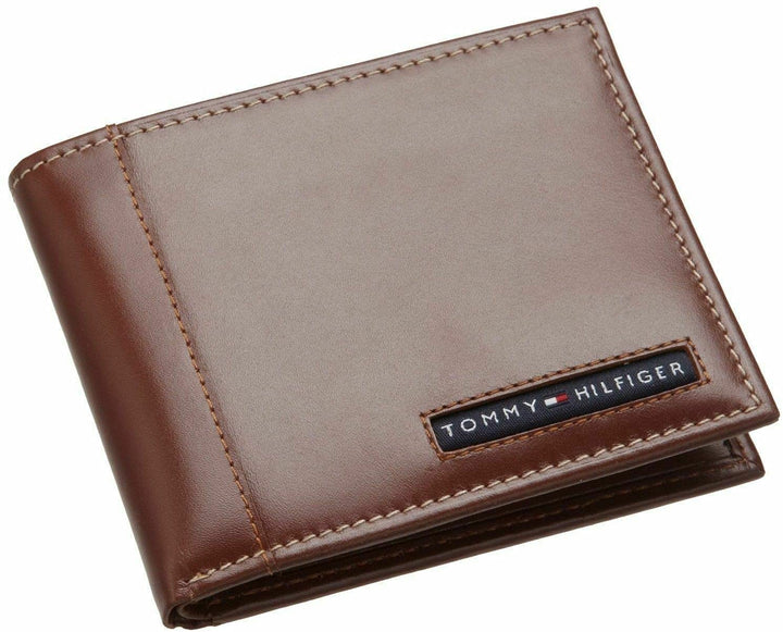 Tommy Hilfiger 31TL22X063 Mens Cambridge Passcase Tan Wallet - 3alababak