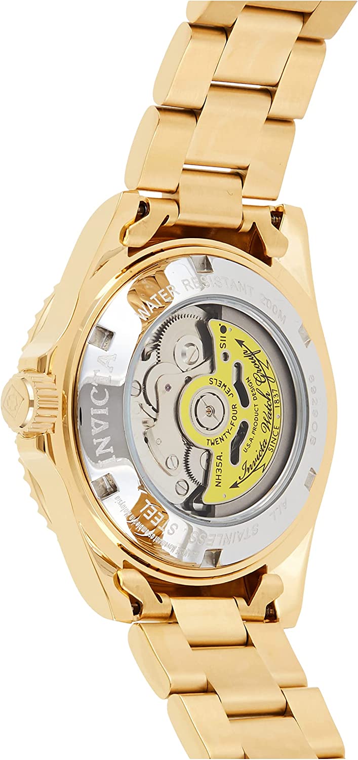 Invicta Men's 8929OB Pro Diver Analog Display Japanese Automatic Gold/Black Watch - 3alababak