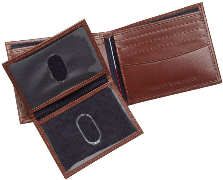 Tommy Hilfiger 31TL22X063 Mens Cambridge Passcase Tan Wallet - 3alababak