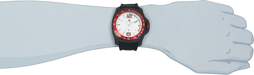 Tommy Hilfiger 1790854 Sport Black IP Silicon Watch - 3alababak