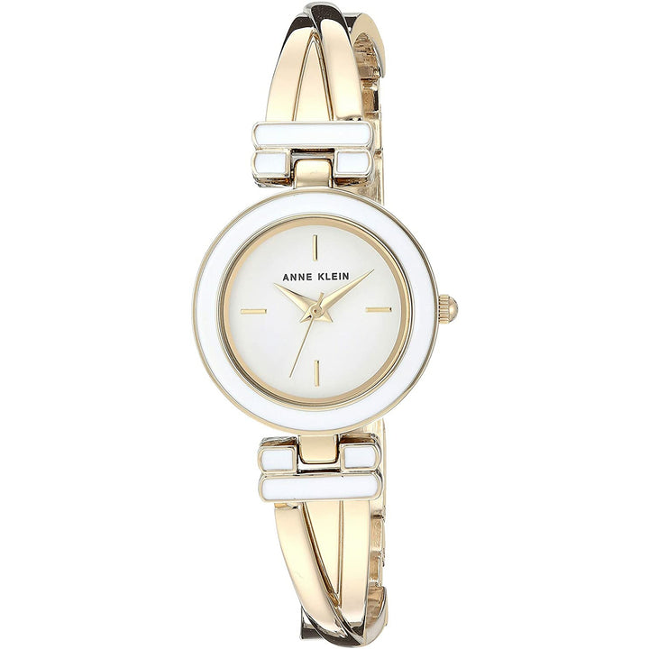 Anne Klein Women's AK/3284WTST Premium Crystal Accented Watch and Bangle Set - 3alababak