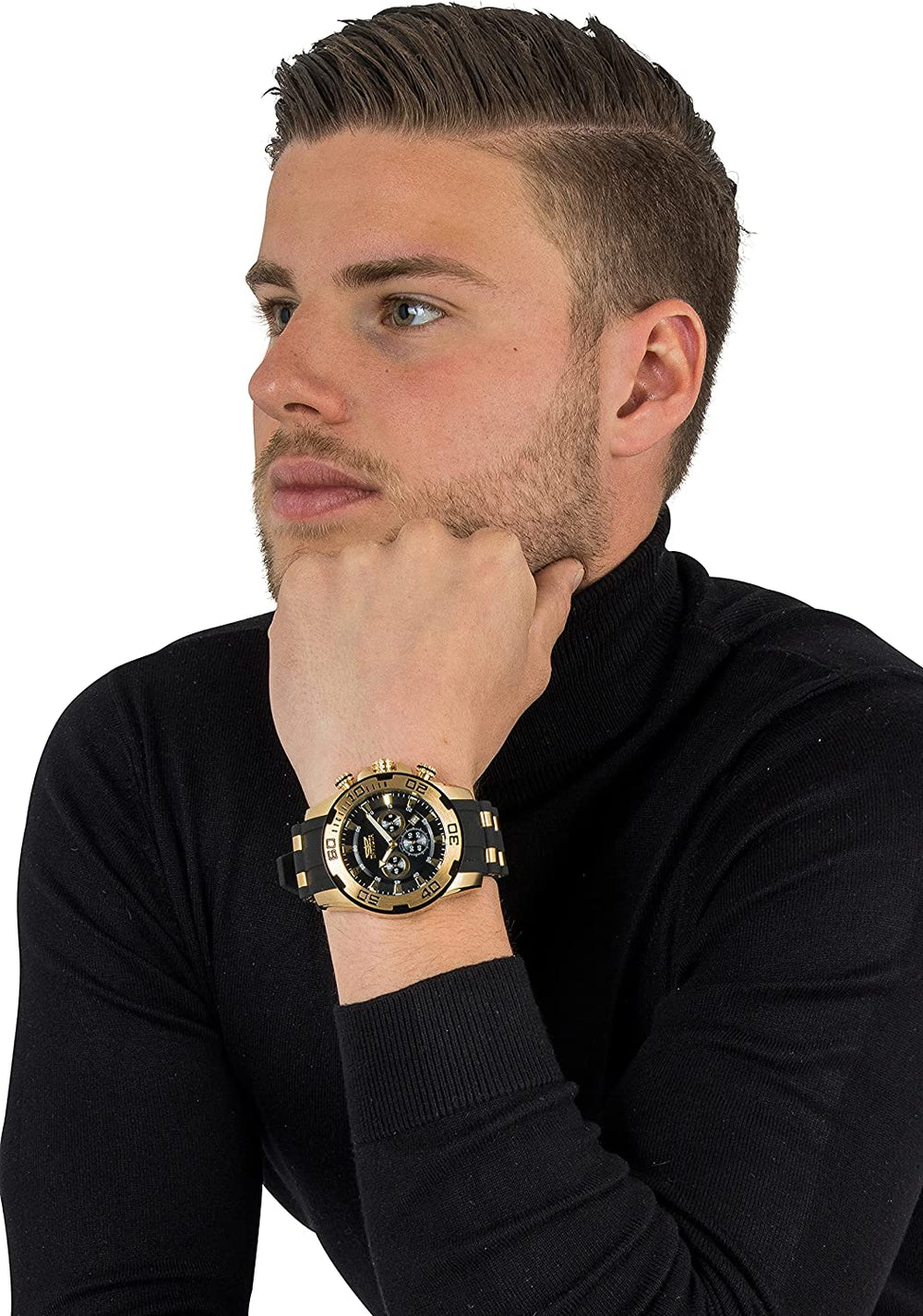 Invicta 22340 Men's Pro Diver Stainless Steel Quartz Watch with Silicone Strap - 3alababak