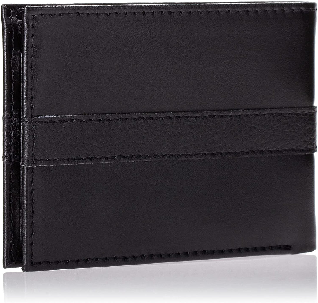 Tommy Hilfiger 31TL22X062 Men's Leather Ranger Wallet Bifold Black - 3alababak