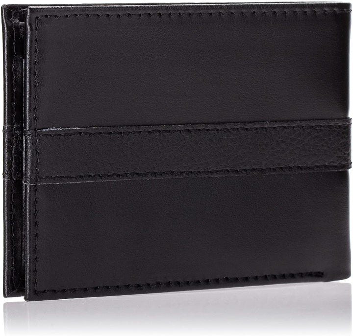 Tommy Hilfiger 31TL22X062 Men's Leather Ranger Wallet Bifold Black - 3alababak