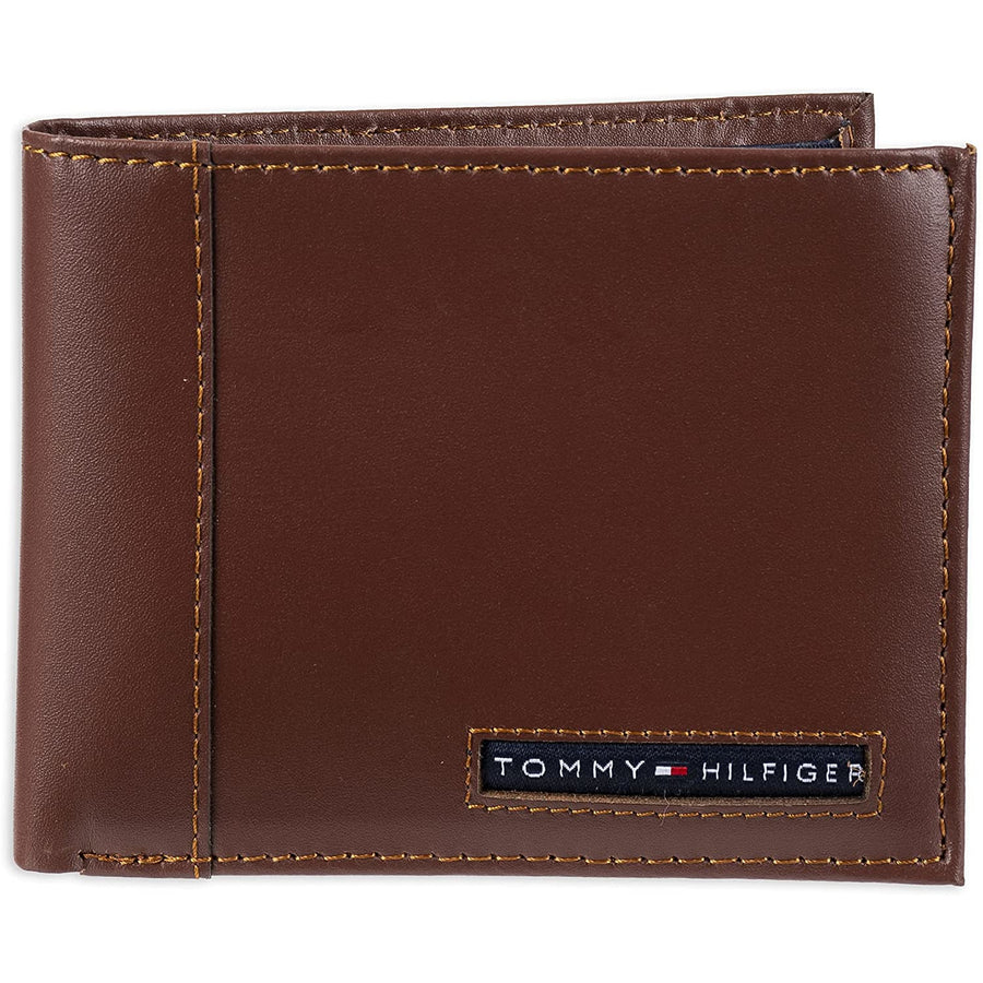 Tommy Hilfiger 31TL22X063 Mens Cambridge Passcase Tan Wallet - 3alababak