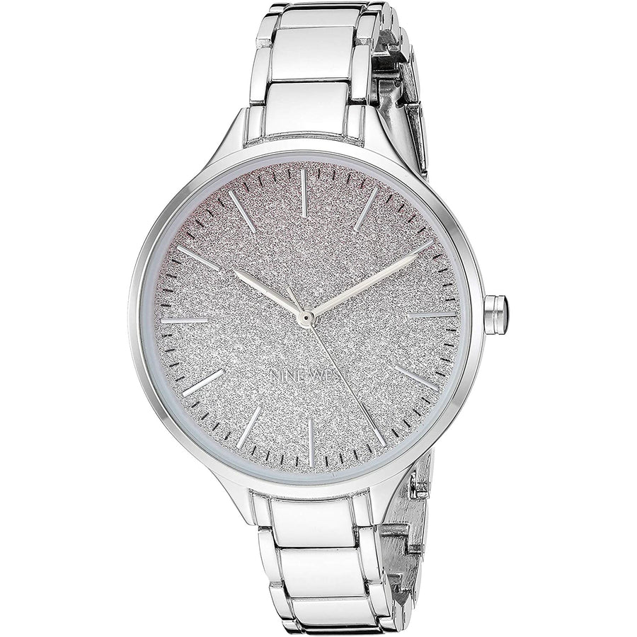 Nine West Women's Silver-Tone Bracelet Watch, NW/2337OMSV - 3alababak