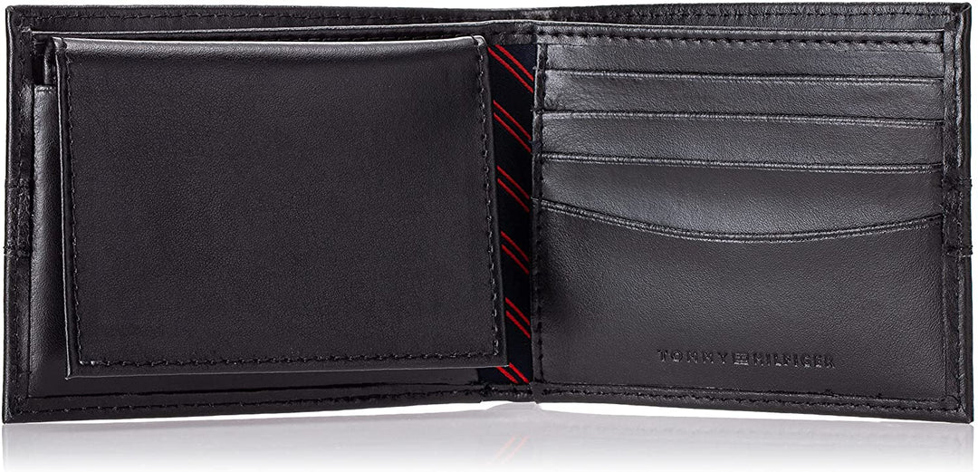 Tommy Hilfiger 31TL22X062 Men's Leather Ranger Wallet Bifold Black - 3alababak