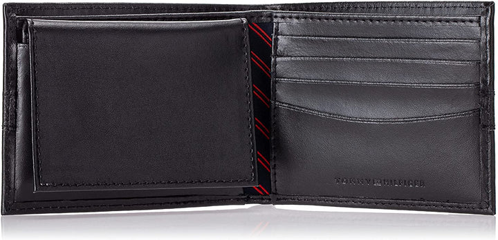 Tommy Hilfiger 31TL22X062 Men's Leather Ranger Wallet Bifold Black - 3alababak