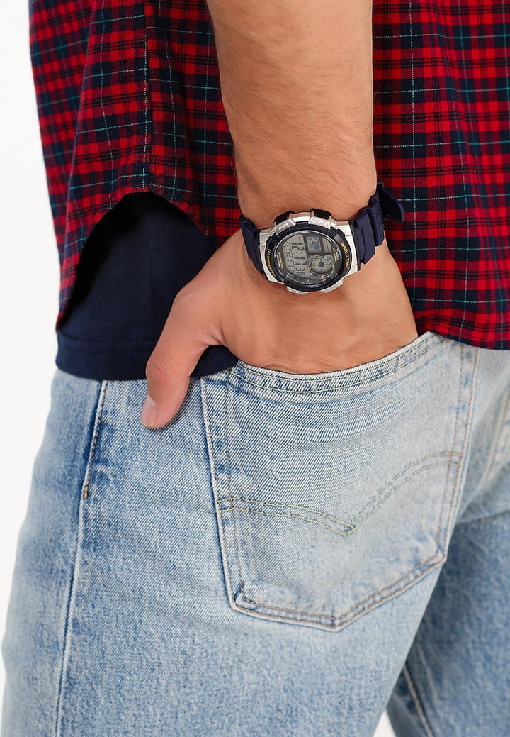 Casio Men's '10-Year Battery' Quartz Resin Watch,(Model: AE1000W-2AV) - 3alababak