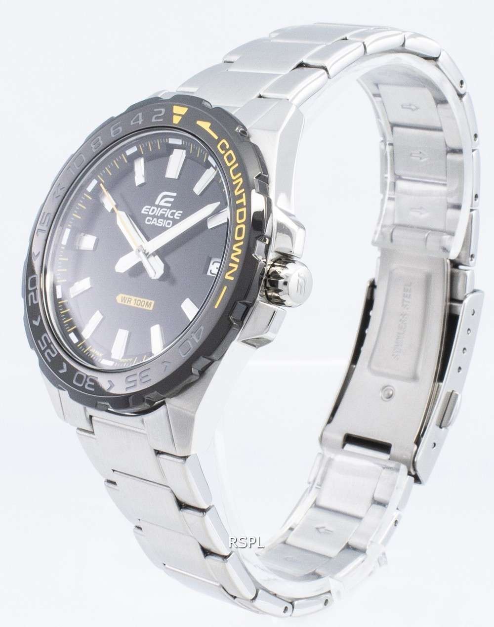 Casio Men's Edifice Quartz Stainless-Steel Strap Silver Casual Watch Model: EFV-120DB-1AVCR - 3alababak