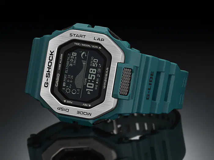 Casio G-Shock G-Lide Teal Resin Surf Watch GBX100-2 - 3alababak