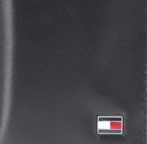 Tommy Hilfiger 31TL11X018 001 Men's Leather Trifold Wallet Oxford Black - 3alababak