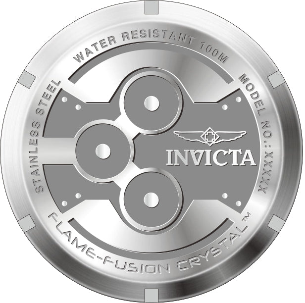 Invicta Men's 22974 Aviator Tan Genuine Leather Black Dial & Ion Plated Ss Watch - 3alababak