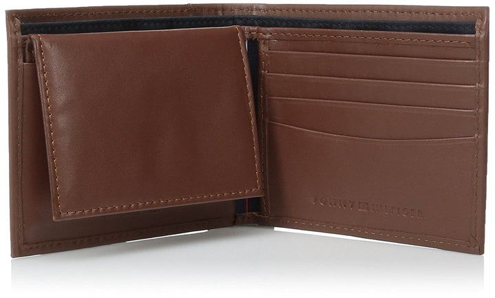 Tommy Hilfiger 31TL22X063 Mens Cambridge Passcase Tan Wallet - 3alababak