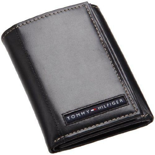 Tommy Hilfiger Men s Leather 31TL11X033 Cambridge Trifold Wallet Blac 3alababak