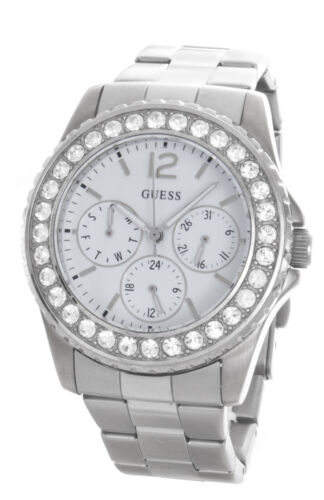 Guess Women's Stainless Steel White Dial Watch U11052l1 - 3alababak