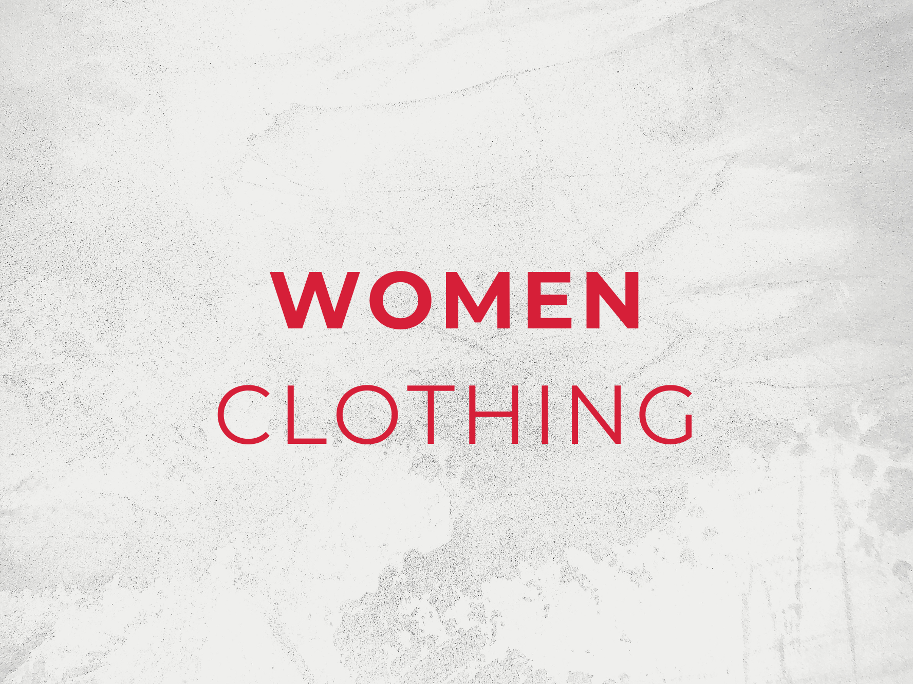 Women clothing text on white marble background, fashion category banner