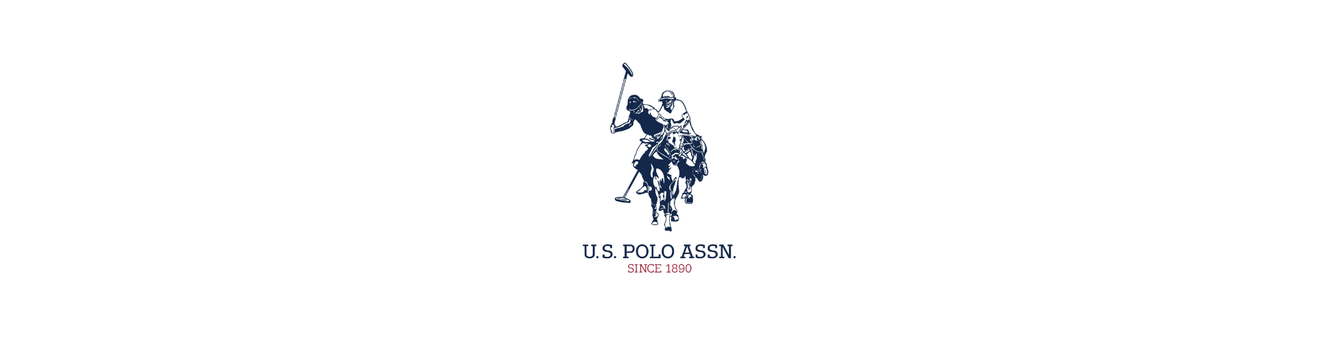 U.S. Polo Assn. logo with two polo players on horses, classic sportswear emblem