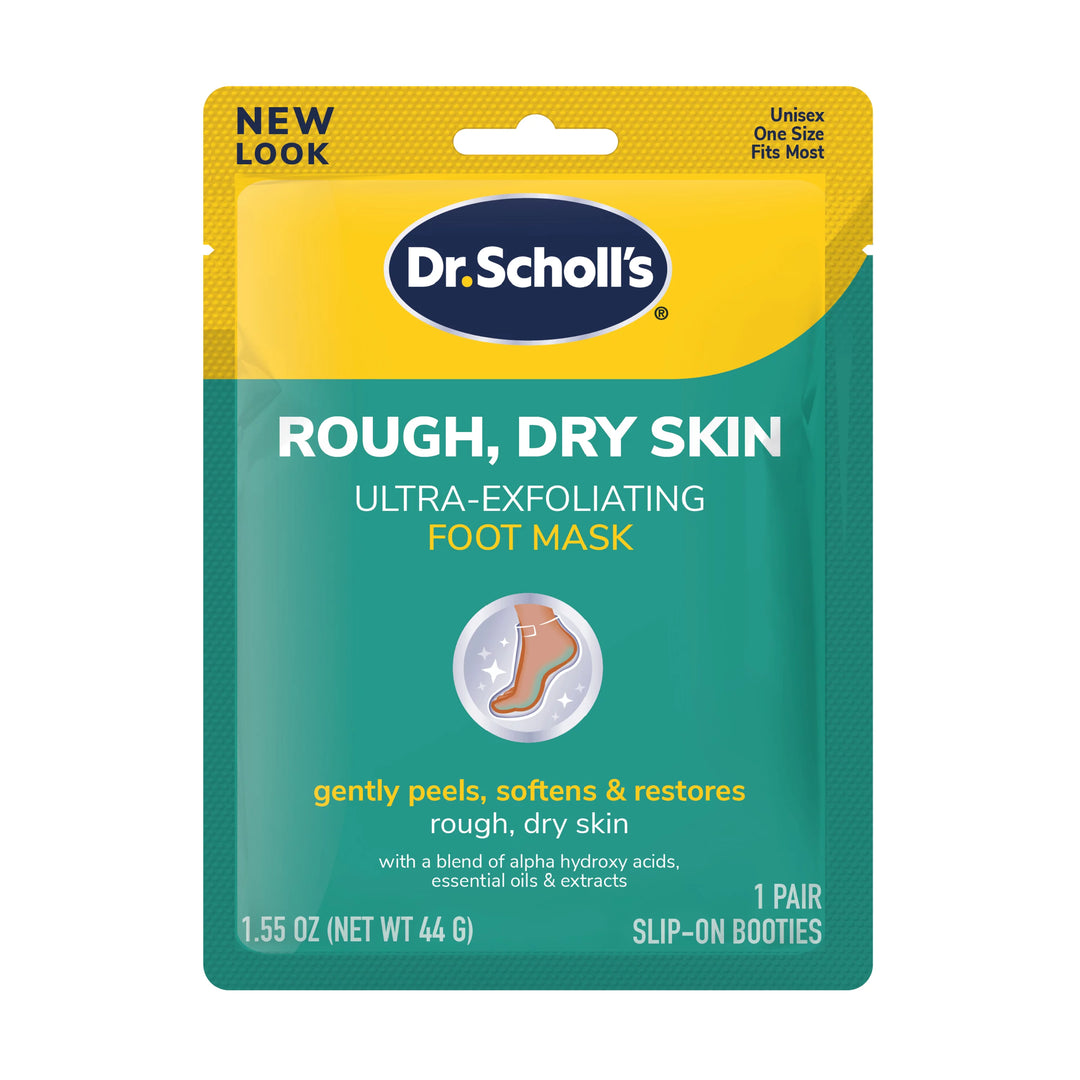 Dr. Scholl's (1 Piece ) Ultra Exfoliating Foot Peel Mask Gently Peels and Softens Rough, Dry Skin, with Urea