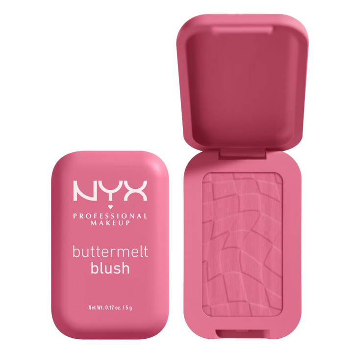 NYX PROFESSIONAL MAKEUP Buttermelt Powder Blush, Fade and Transfer-Resistant Blush, Up to 12HR Make Up Wear, Vegan Formula
