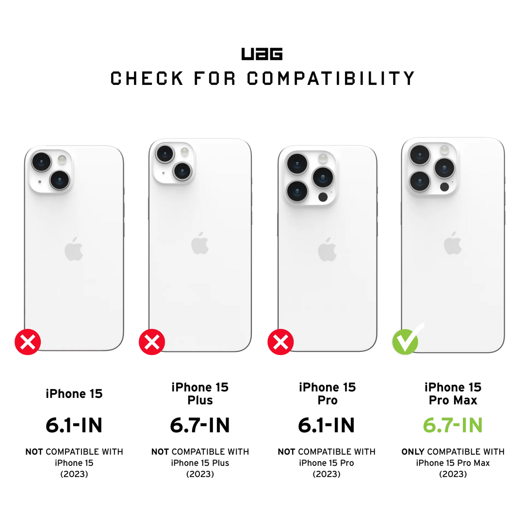urban armour gear iphone 15 pro max URBAN ARMOR GEAR UAG Designed for iPhone 15 Pro Max Case 6.7" Plasma X – 3alababak