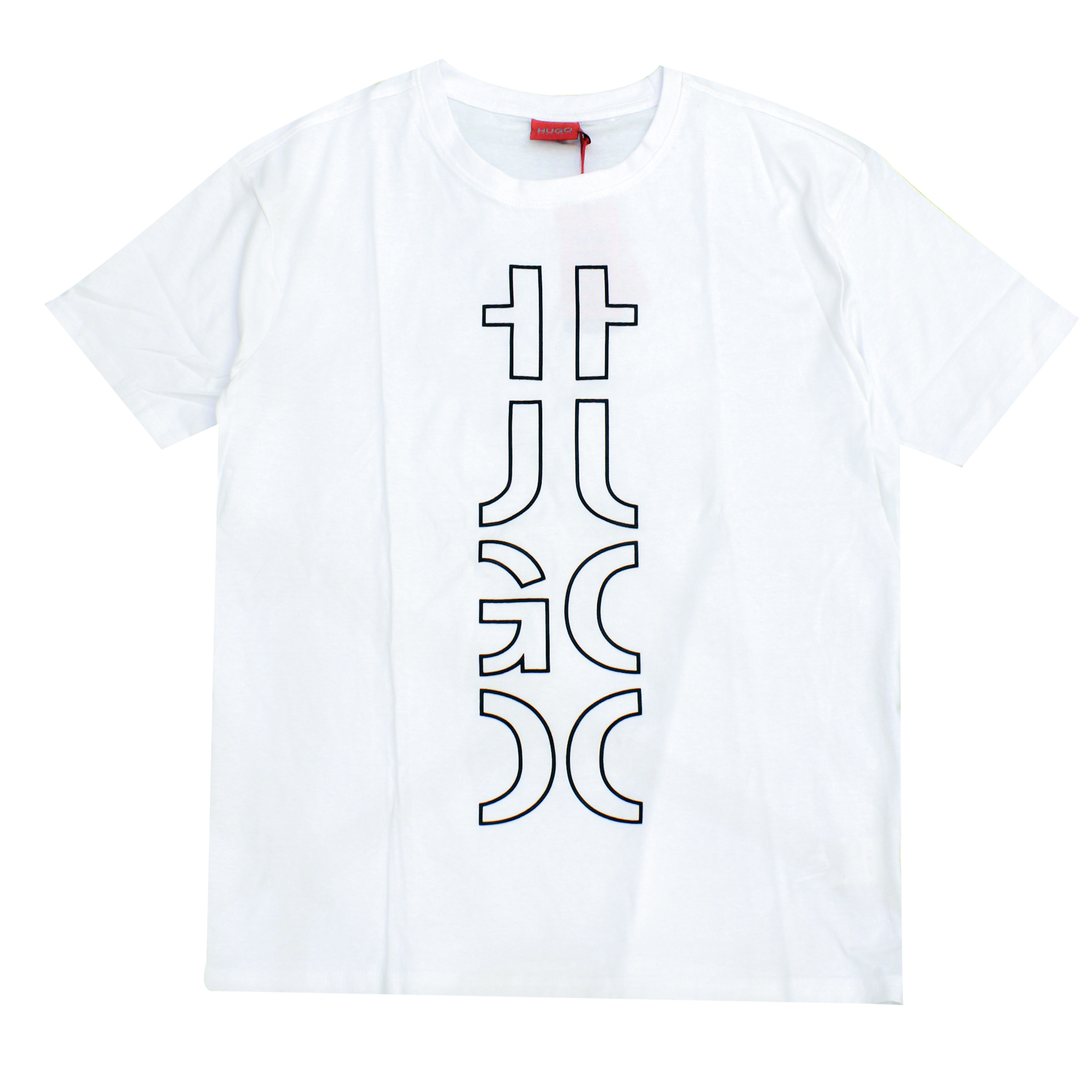 Hugo Boss Men's Organic Cotton Crew Neck T-Shirt with Cropped Logo
