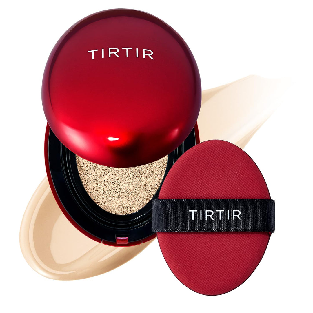 TIRTIR Mask Fit Red Cushion Foundation | Full coverage, Weightless, Skin fit, Satin Glow Finish, Korean Makeup, beauty, Tattoo cover up, Buildable 0.63 Fl Oz