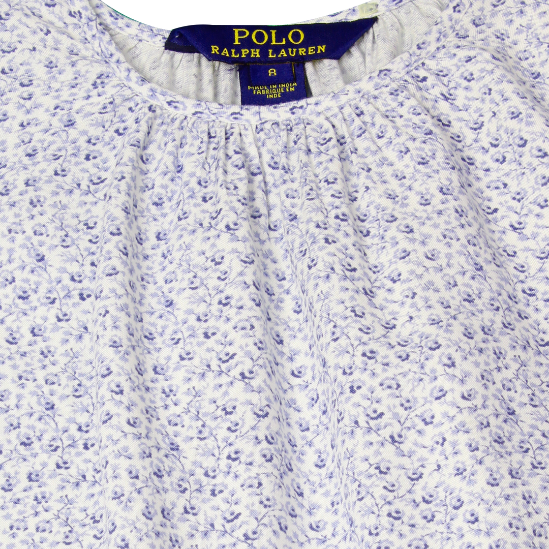 POLO RALPH LAUREN Kids BLUE FLORAL DRESS - Size 8