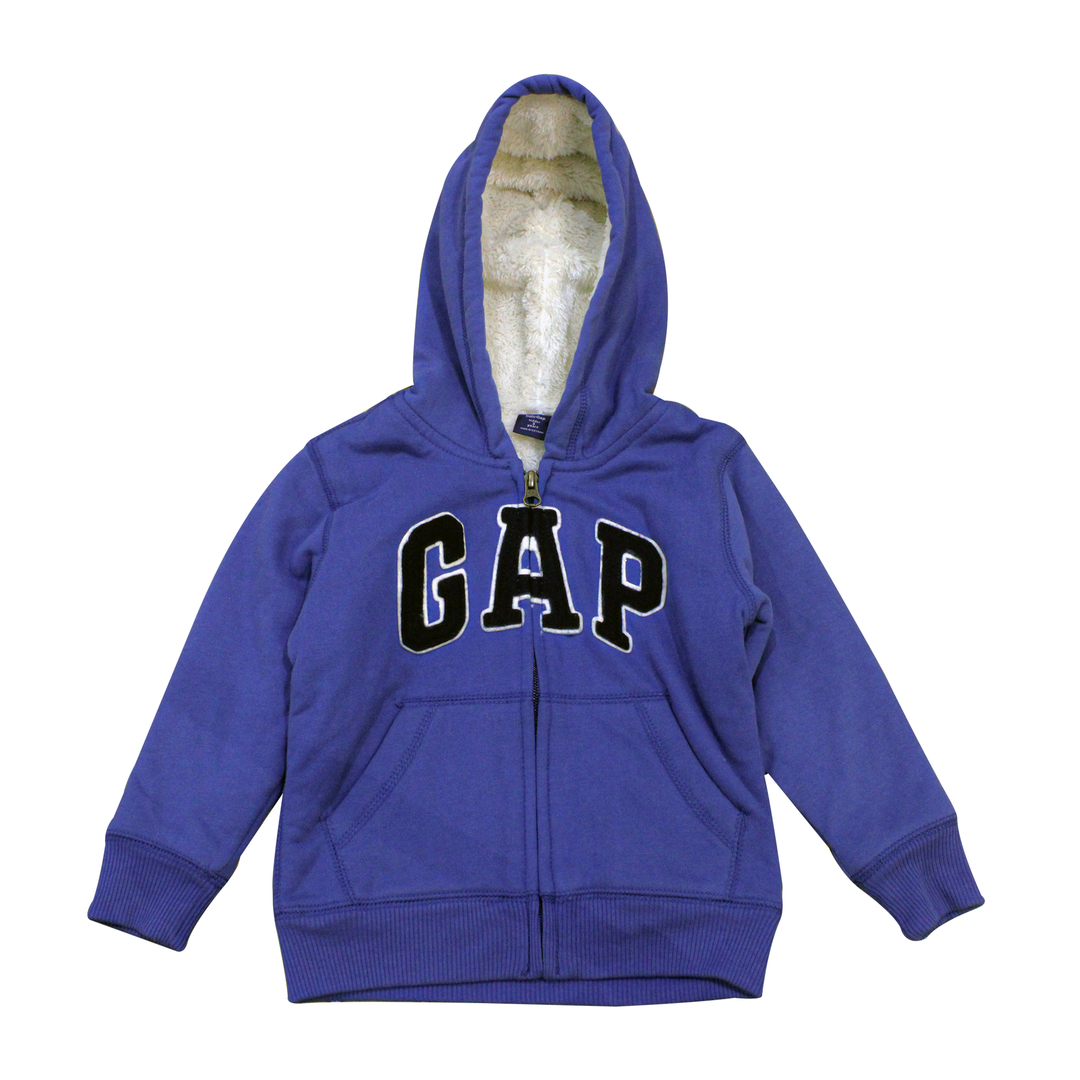 Gap Baby Cozy Logo Hoodie Blue Galaxy zip front Boys - 3 Years