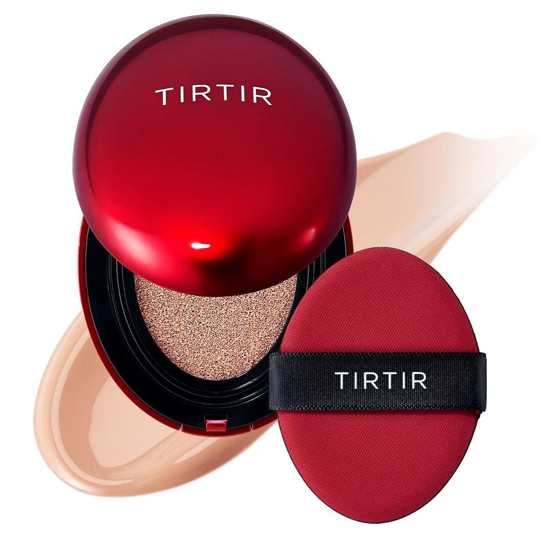 TIRTIR Mask Fit Red Cushion Foundation | Full coverage, Weightless, Skin fit, Satin Glow Finish, Korean Makeup, beauty, Tattoo cover up, Buildable 0.63 Fl Oz