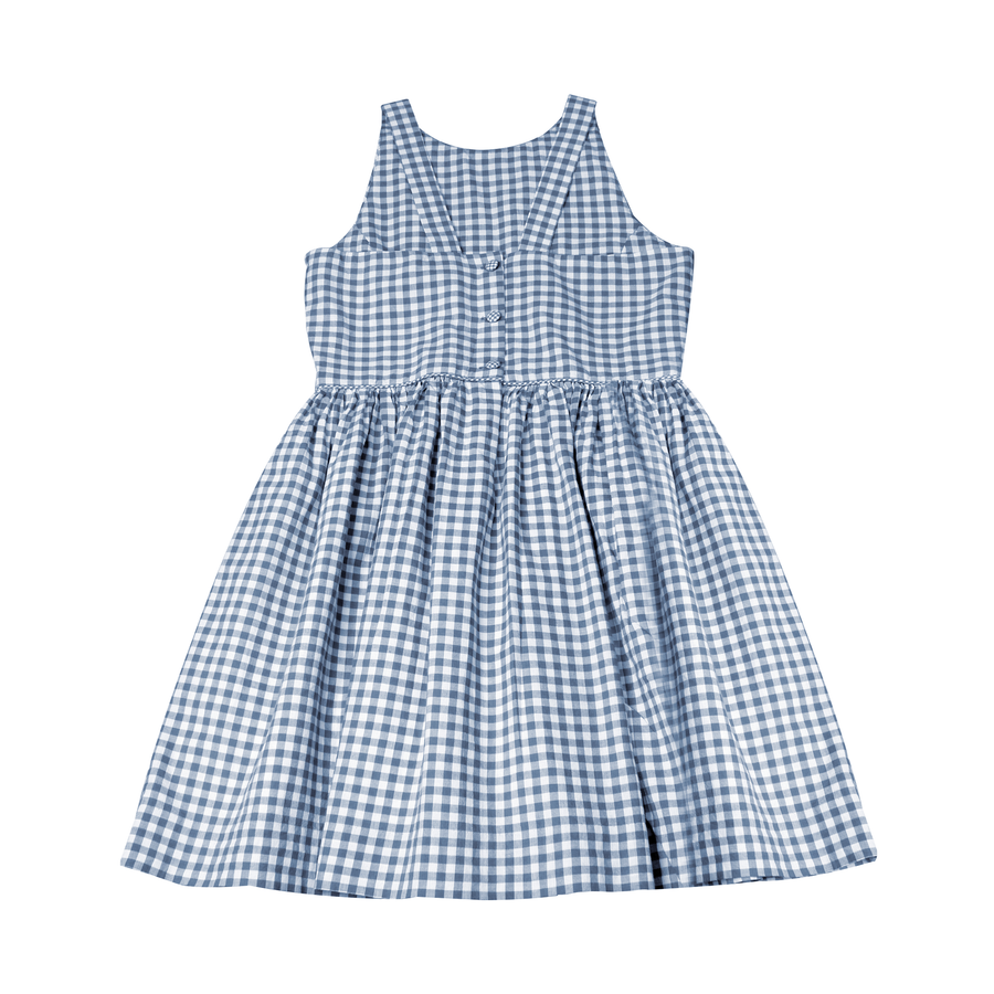 Ralph Lauren Kids Gingham Blue/White Dress - Size 10 - 3alababak