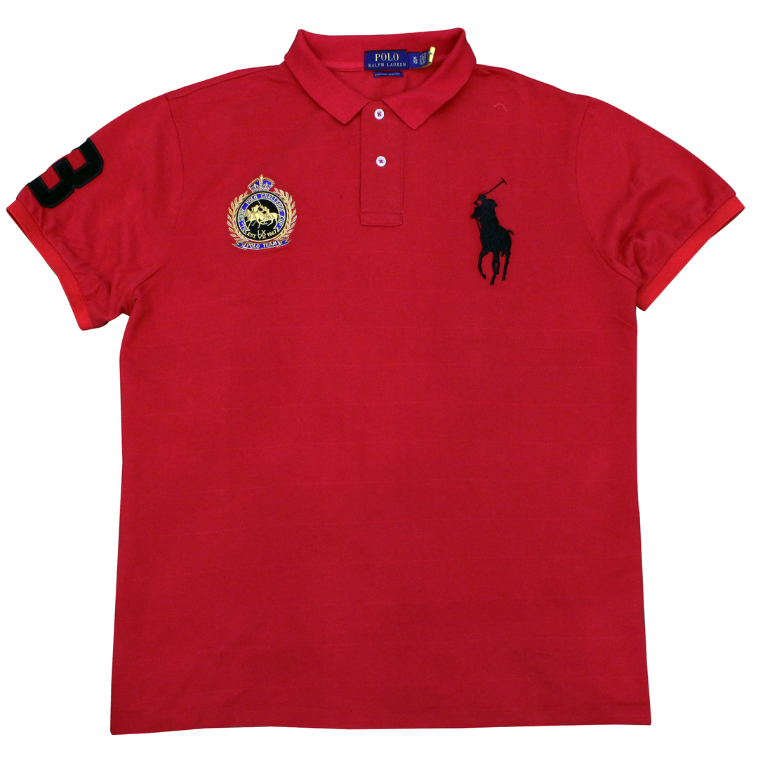 Polo Ralph Lauren Mens Custom Slim Fit Mesh Polo Shirt Size XLarge - Red