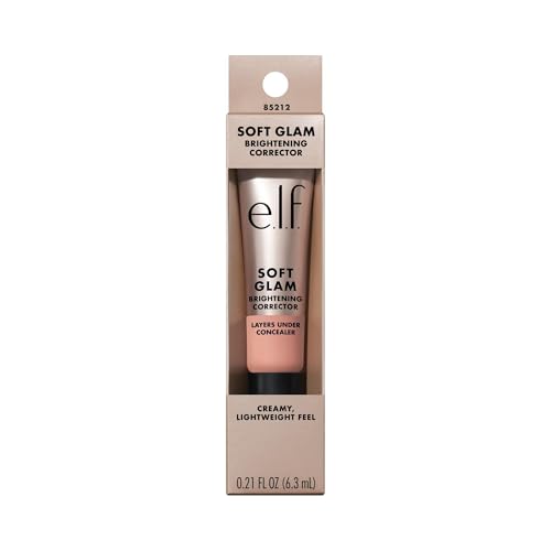 e.l.f. Soft Glam Brightening Corrector, Helps Minimize Dark Circles &amp; Discoloration, Hydrating With A Natural Finish, Vegan &amp; Cruelty-Free