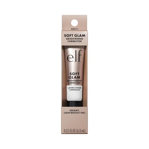 e.l.f. Soft Glam Brightening Corrector, Helps Minimize Dark Circles &amp; Discoloration, Hydrating With A Natural Finish, Vegan &amp; Cruelty-Free