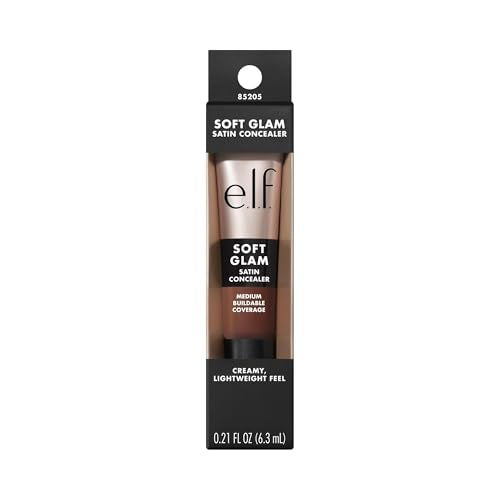 e.l.f. Soft Glam Satin Concealer, Medium Coverage For Blemishes & Under-Eye, Crease-Resistant, Long Lasting, Vegan & Cruelty-Free