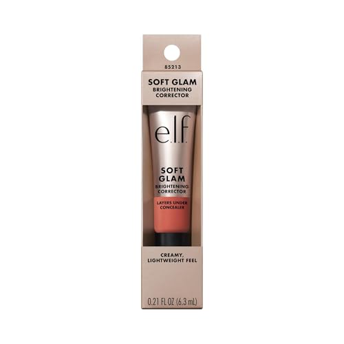 e.l.f. Soft Glam Brightening Corrector, Helps Minimize Dark Circles &amp; Discoloration, Hydrating With A Natural Finish, Vegan &amp; Cruelty-Free