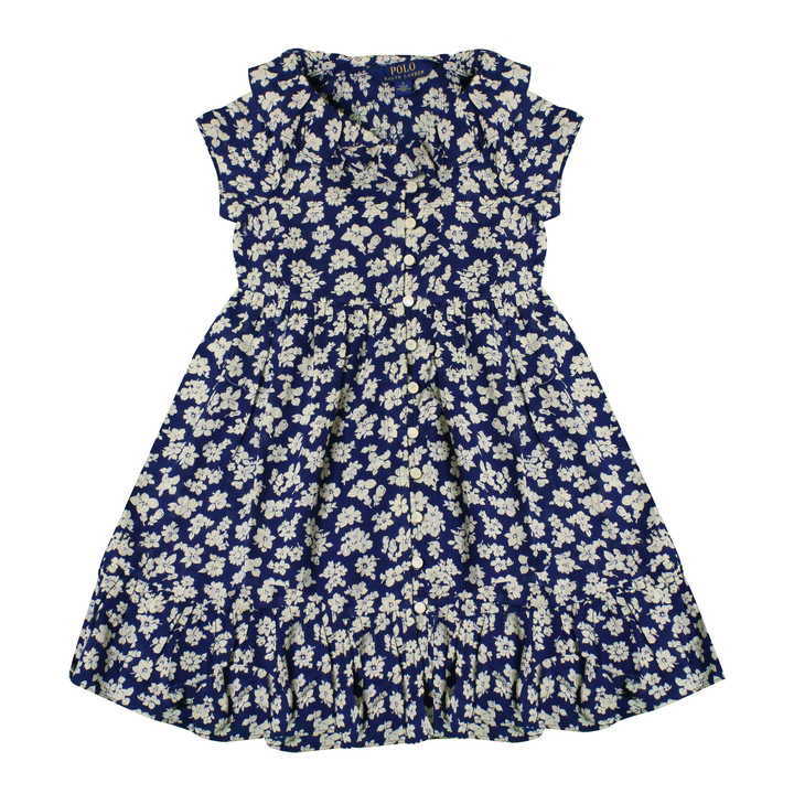 Ralph Lauren Kids Floral Blue Dress - Size 4