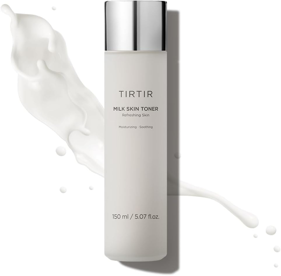 TIRTIR Milk Toner - Soft and Milky Texture, Deep Hydrating, Moisturizing ,Glow, Plant-derived ingredients with Rice Bran Extracts, Chamomile Flowers, Korean Skin Care, Vegan, 150mL / 5.07 Fl Oz