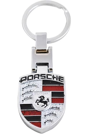 Keychain Porsche Car Badge Metal Pendant Accessories