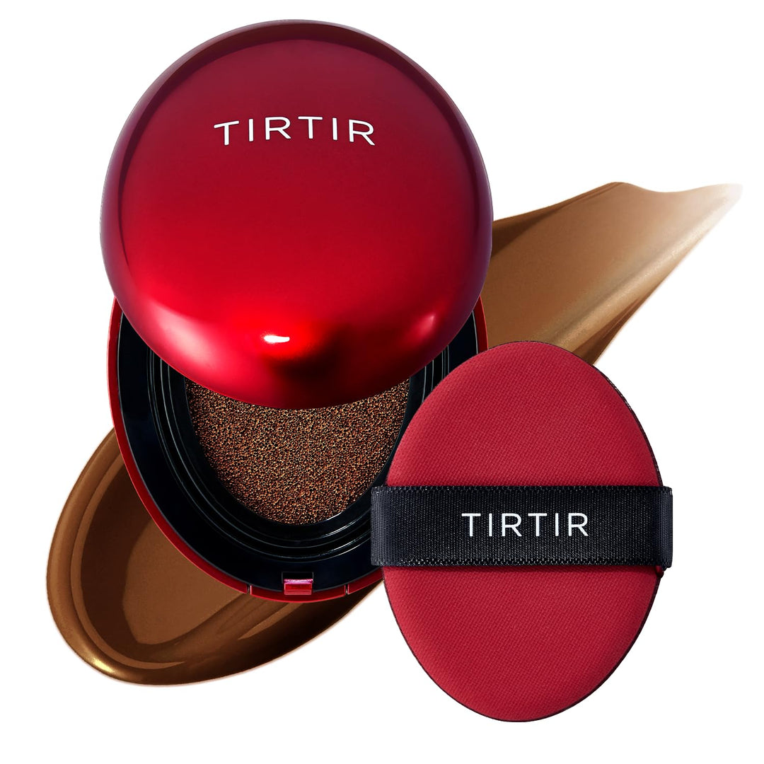 TIRTIR Mask Fit Red Cushion Foundation | Full coverage, Weightless, Skin fit, Satin Glow Finish, Korean Makeup, beauty, Tattoo cover up, Buildable 0.63 Fl Oz