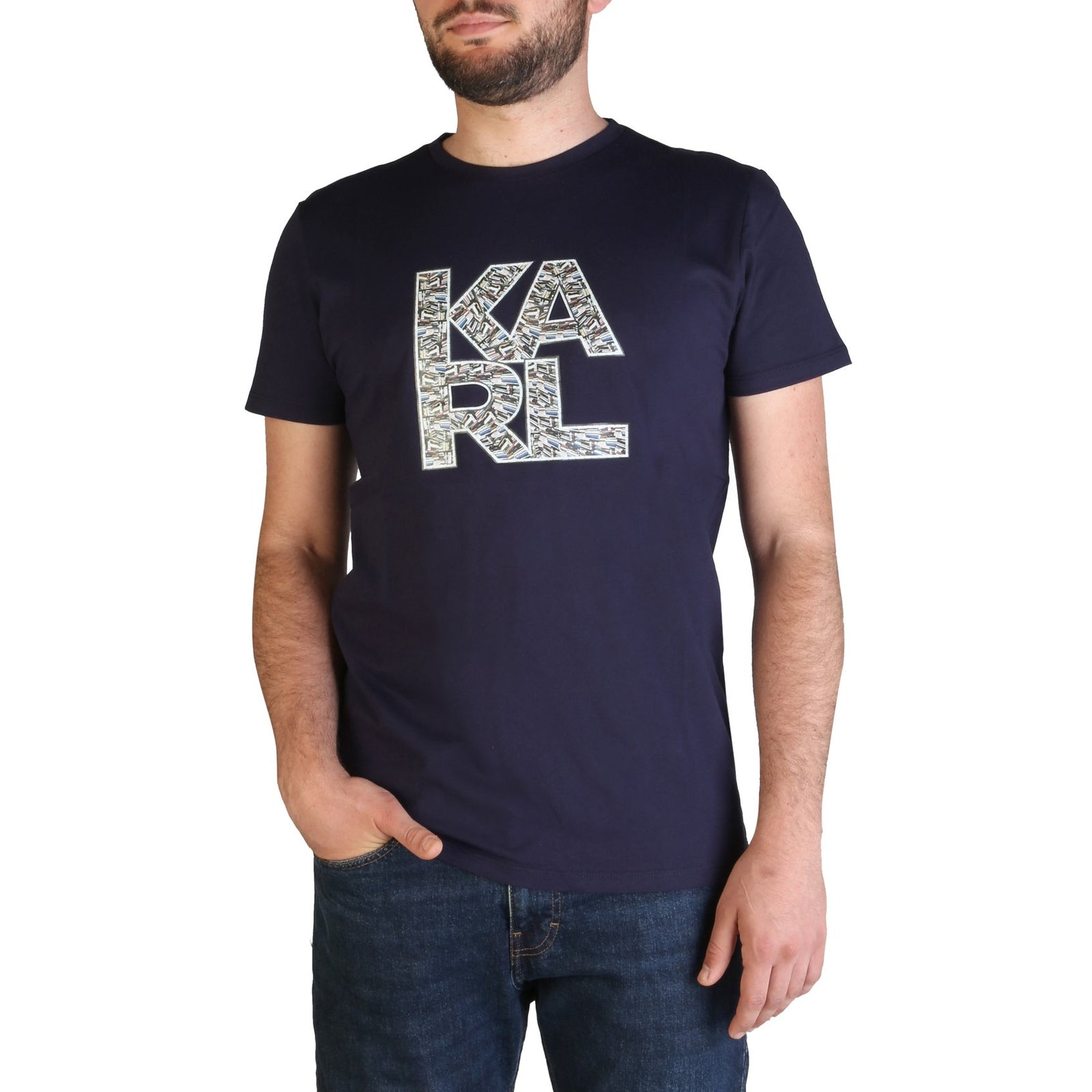 Karl Lagerfeld T-shirt KL21MTS01 men's with print - 3alababak