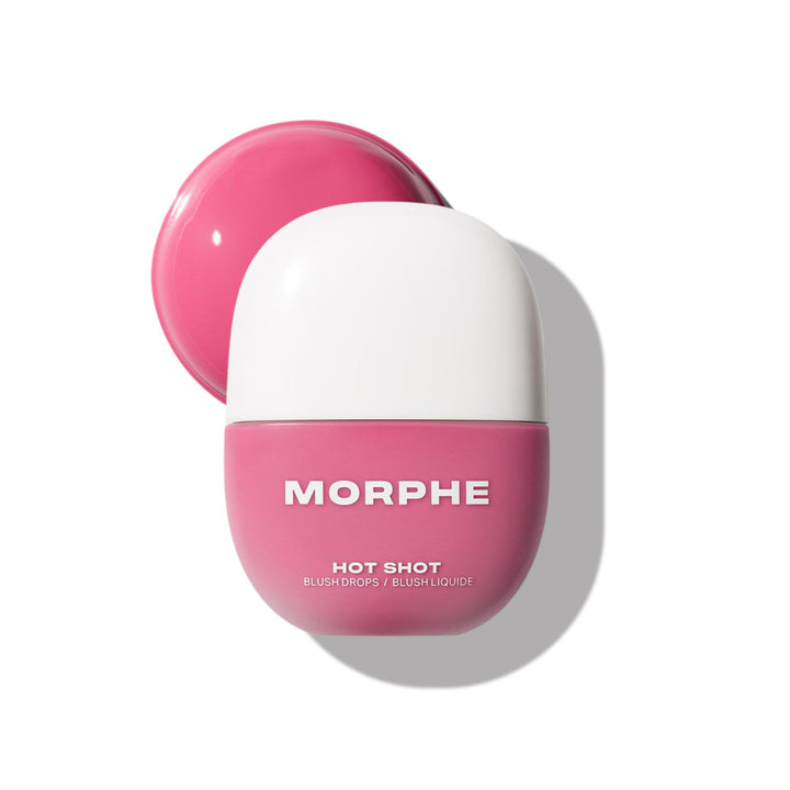 Morphe Hot Shot Blush Drops - Hydrating, Buildable Liquid Blush for Cheeks with Niacinamide and Antioxidants- Buildable, Waterweight Formula for a Natural Finish (0.5 Fl Oz)