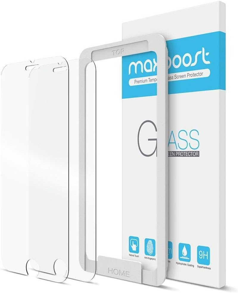 Maxboost Screen Protector, Tempered Glass Screen Protector, Compatible with iPhone 7 Plus/iPhone 6S Plus / 6 Plus - 3alababak