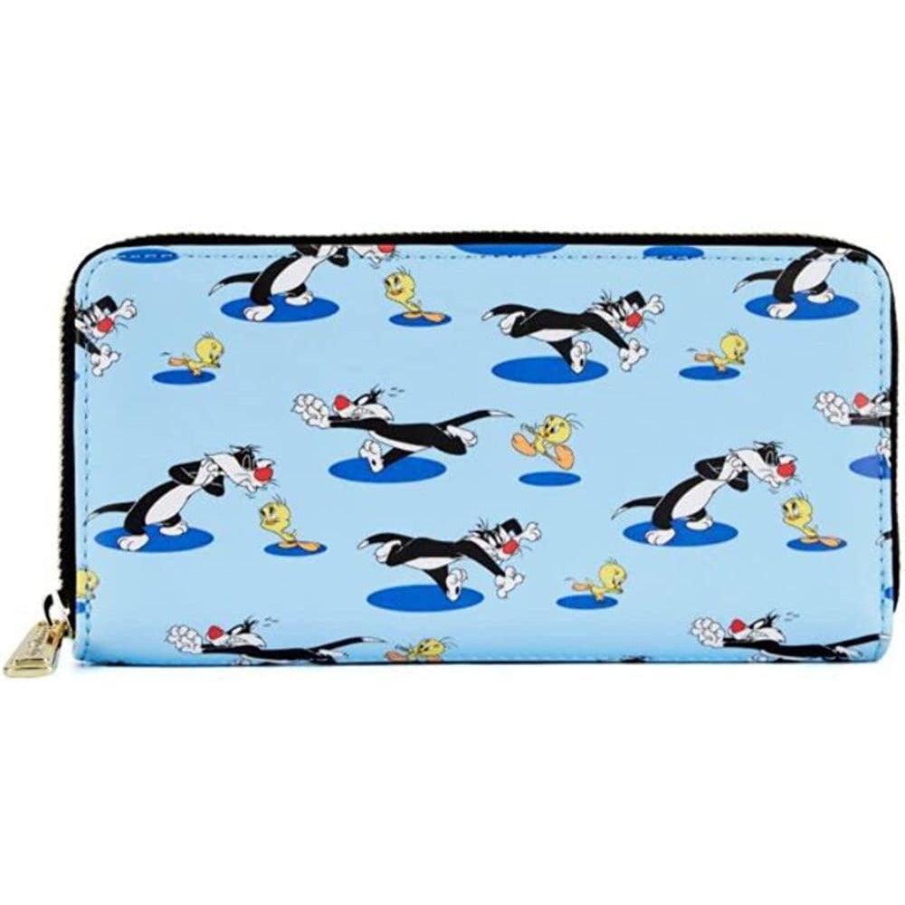 Loungefly Looney Tunes Tweety and Sylvester Zip Wallet - BumbleToys - 14 Years & Up, 5-7 Years, 8-13 Years, Characters, Disney, Girls, Loungefly, Pre-Order, Wallet