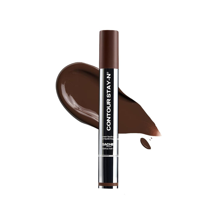 Sacheu Liquid Contour STAY-N Cream Contour, Longwear, Blendable &amp; builable formula, lightweight, transfer &amp; smudge-proof, vegan collagen, hyaluronic acid &amp; peptide