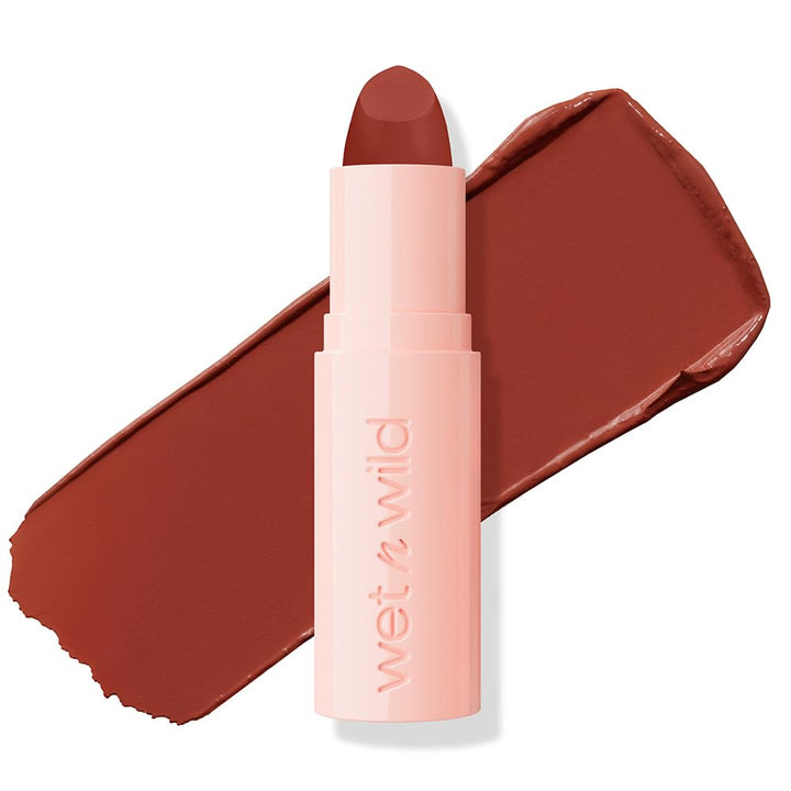 wet n wild Mega Last Rich Satin Lip Color, Rich Creamy Color with Satin Finish, Infused with Vitamin E &amp; Moisturizing Argan Oil, Lightweight, Silky-Smooth, Vegan &amp; Cruelty-Free
